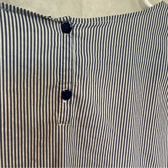 Lane Bryant Blue White Stripe Nautical Floral Embroidery Waist Women's 14 16 - Picture 7 of 16